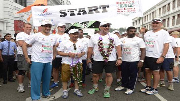 Ganguly, Gavaskar join Botham’s fundraiser walk on Colombo streets