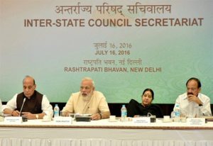 Prime Minister Narendra Modi at the eleventh Inter-State Council Meeting