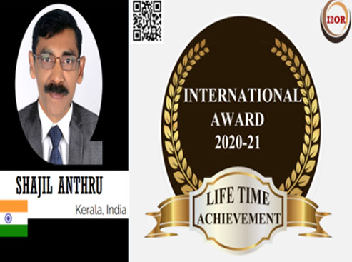 Lifetime Achievement Award for Shajil Anthru